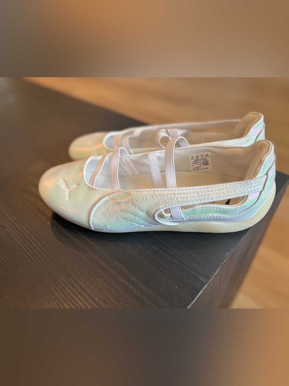 Puma Iridescent Ballet Flats in Pearl Pink-Green - Picture 5 of 5